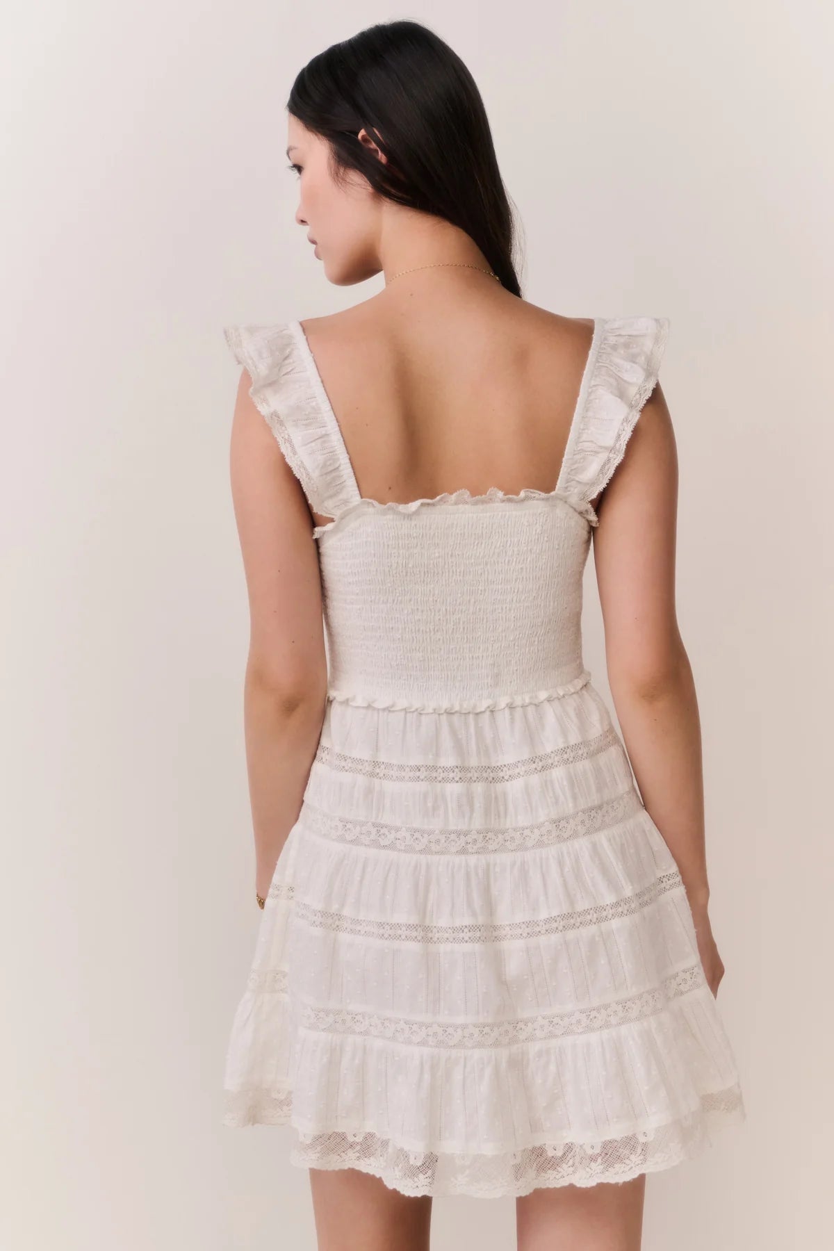 Women’s Colbera Lace - Trimmed Cotton Mini Dress - CAKEWISH