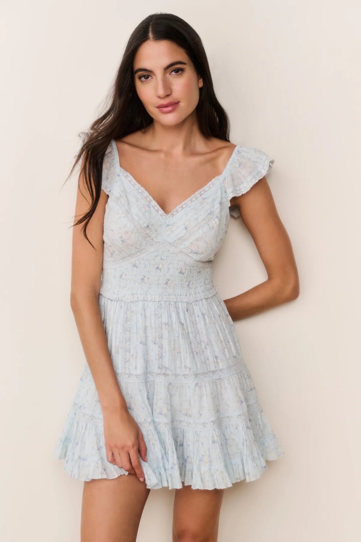 Women’s Floral Print Presline Mini Dress - CAKEWISH