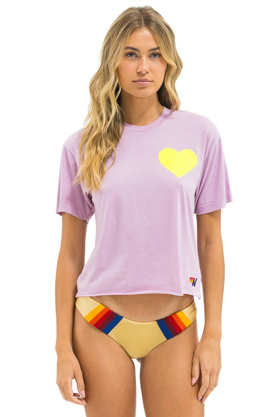 Aviator Nation Women's Heart Print Boyfriend Tee - CAKEWISH