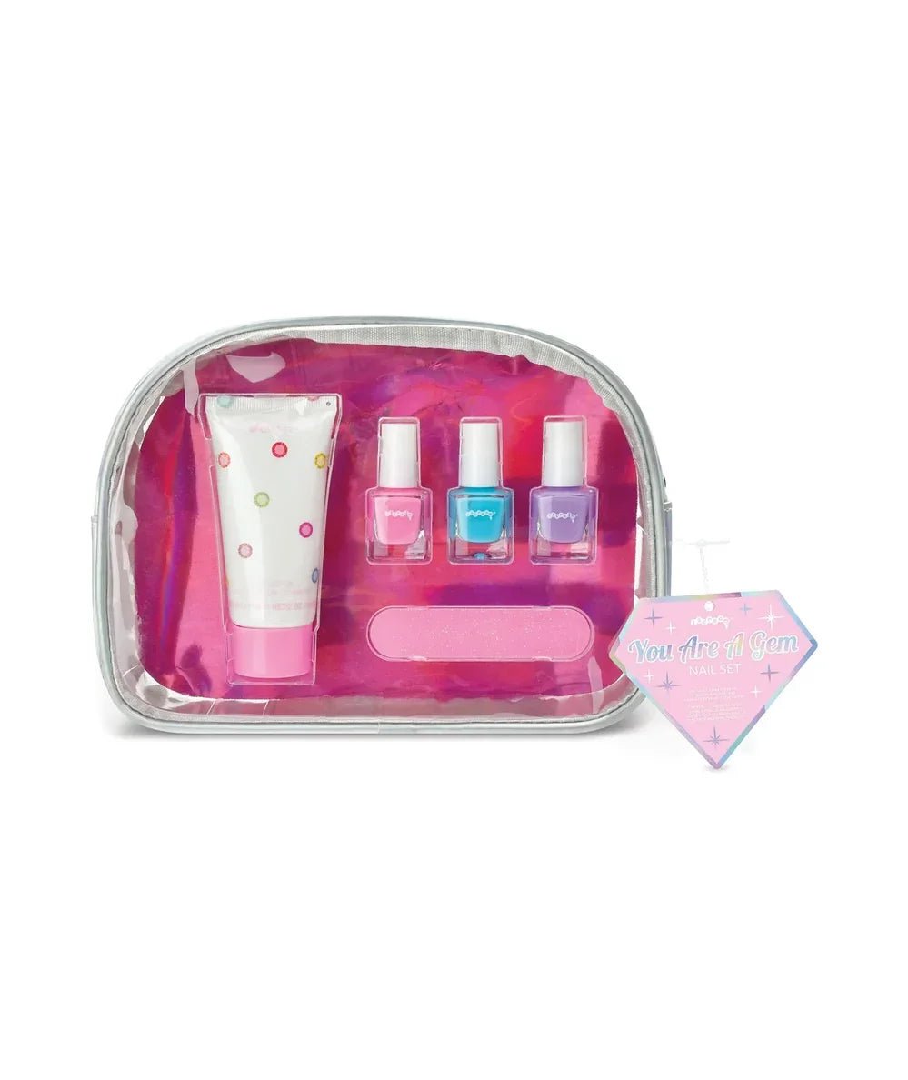 You’re a Gem Nail Polish Set by Iscream with three nail polishes, lotion and a nail file - CAKEWISH.